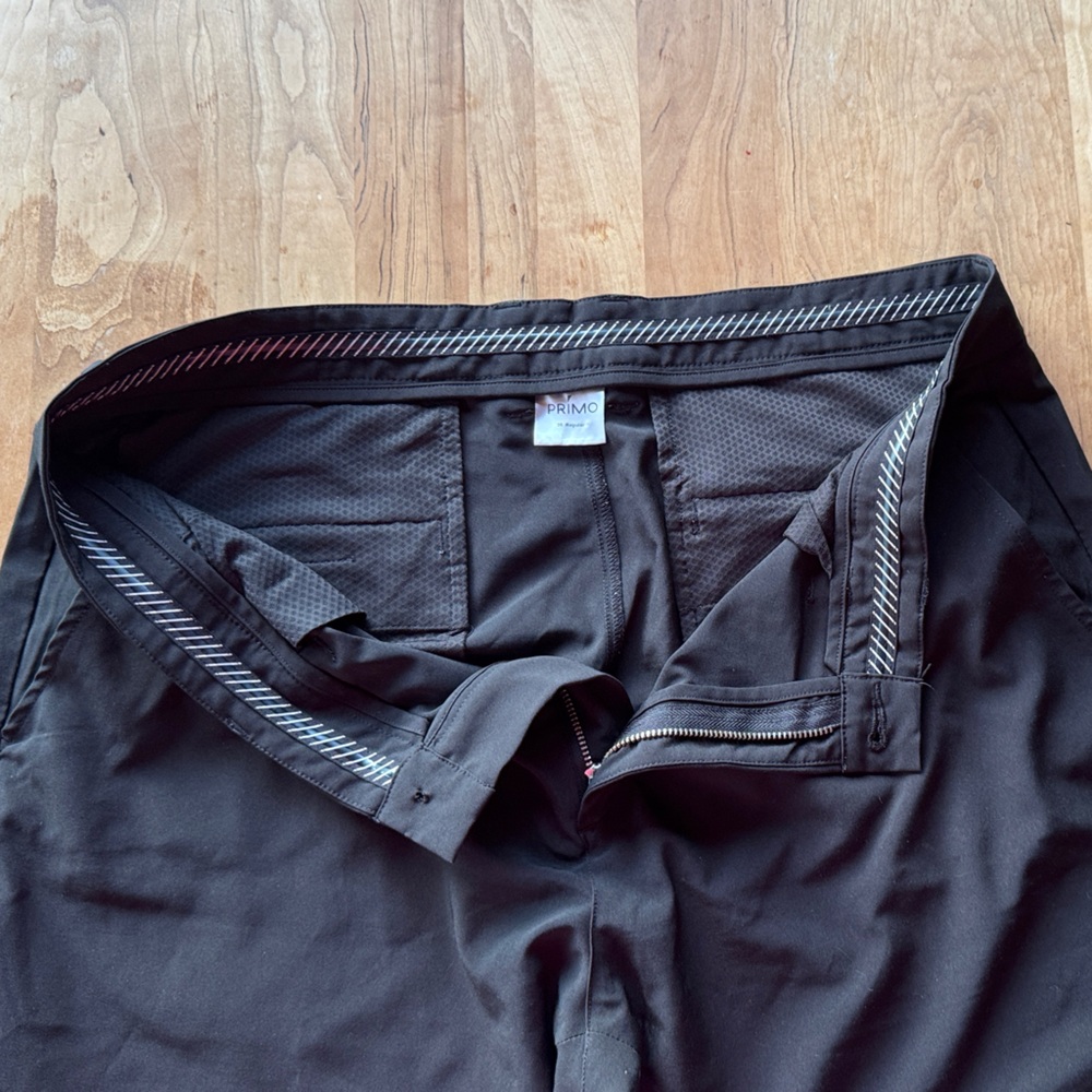 Primo Black Men's Pants, Jogger style with zipper